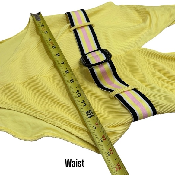 & Other Stories Belted High Cut Swimsuit 70’s Retro Summer Vacation Size 8 - Picture 12 of 13